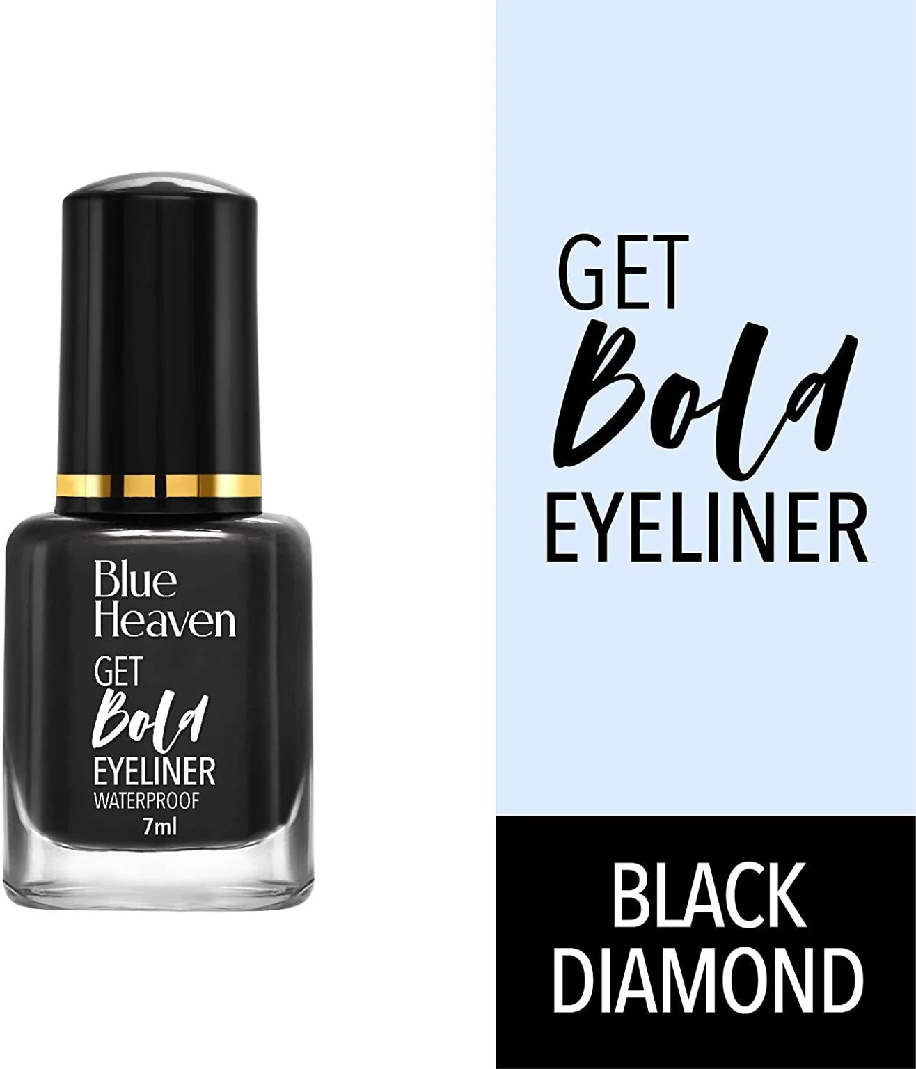 Blue Heaven Get Bold Eyeliner Waterproof - Black Diamond (7ml)