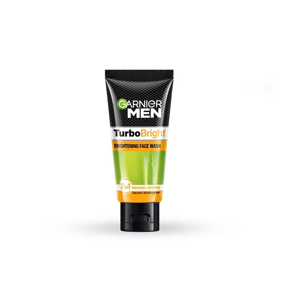 Garnier Men, Face Wash, Brightening & Anti-Pollution, TurboBright Double Action