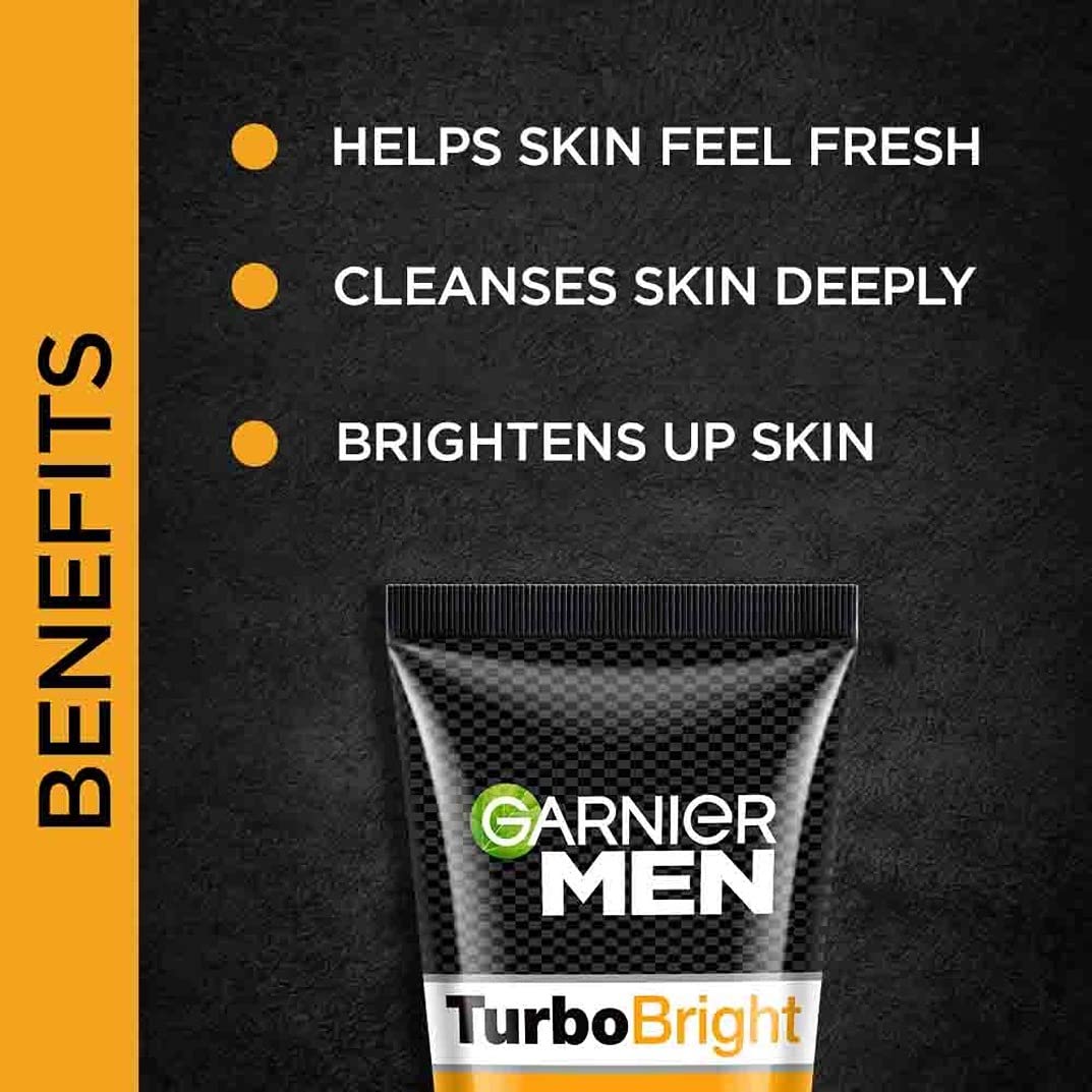 Garnier Men, Face Wash, Brightening & Anti-Pollution, TurboBright Double Action - Image 4