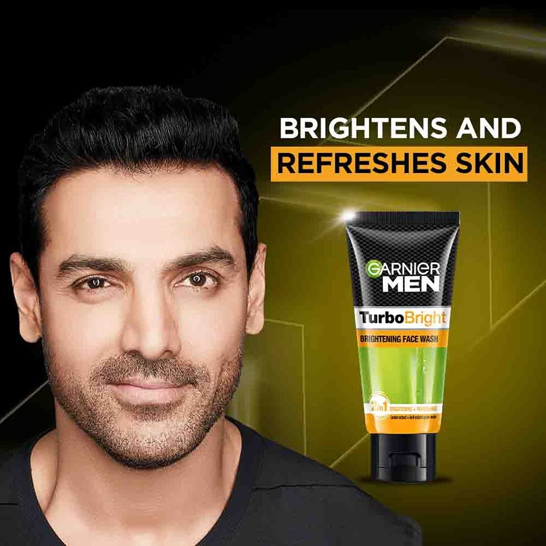 Garnier Men, Face Wash, Brightening & Anti-Pollution, TurboBright Double Action - Image 2