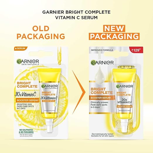 GARNIER Bright Complete Vitamin C Booster Face Serum 7ml - Image 2