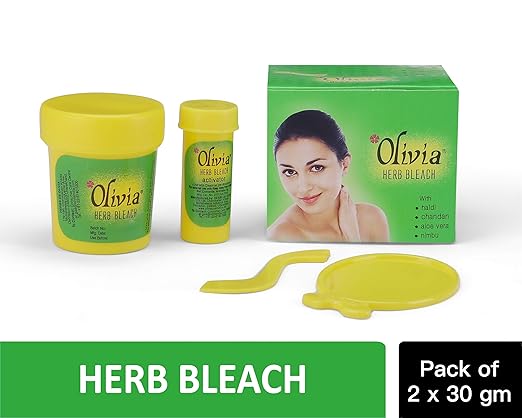 Olivia Herb Bleach with Haldi, Chandan, Aloe Vera & Nimbu for Glowing Skin