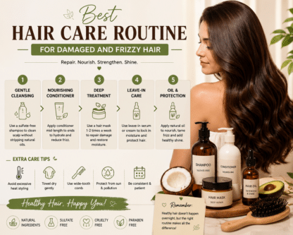 Best Hair Care Routine for Damaged and Frizzy Hair